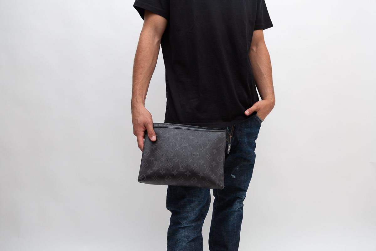 Pochette voyage cloth small bag Louis Vuitton Black in Cloth
