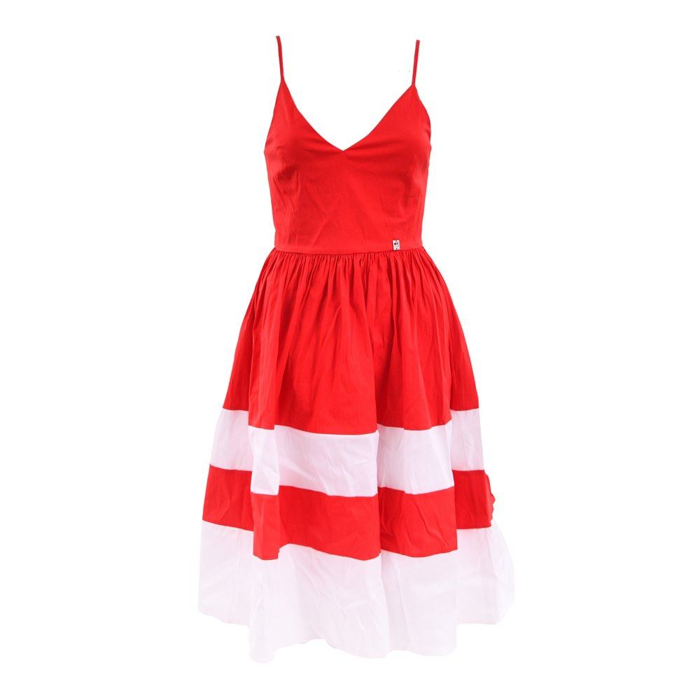 MyTwin Twinset Red & White Dress
