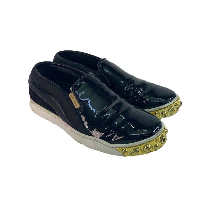 Vnr cloth low trainers Louis Vuitton Black size 95 UK in Cloth  28891006
