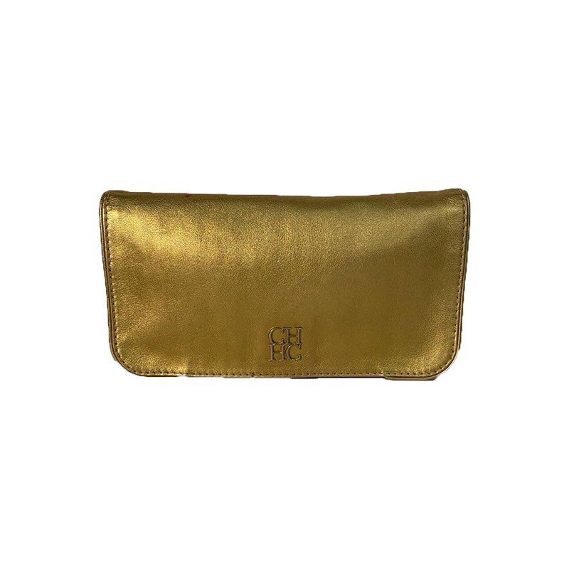 Clutch bag Carolina Herrera Gold in Polyester - 33943598