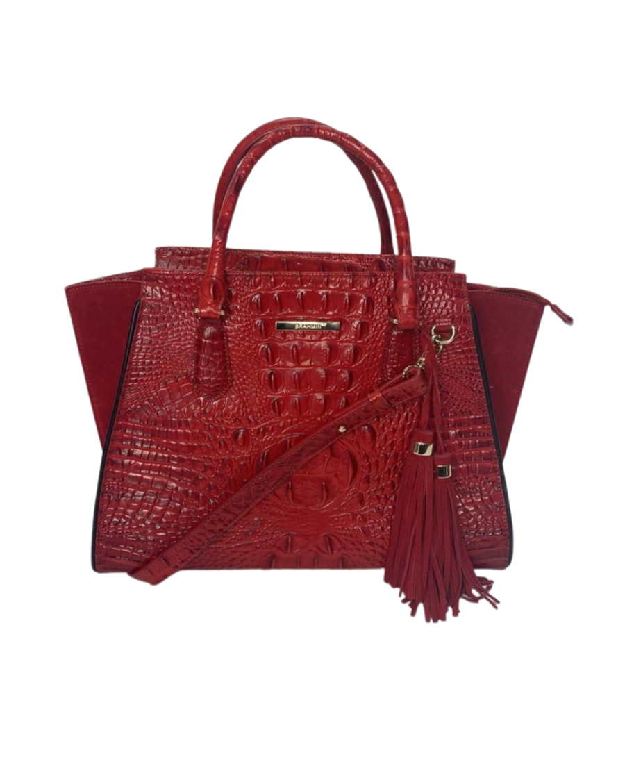 Red deals brahmin handbags