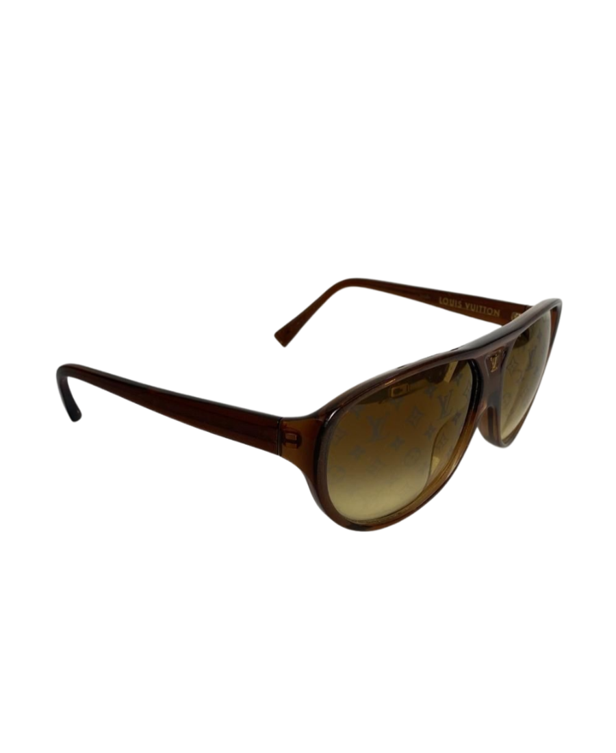 Aviator sunglasses Louis Vuitton Brown in Plastic - 34316504