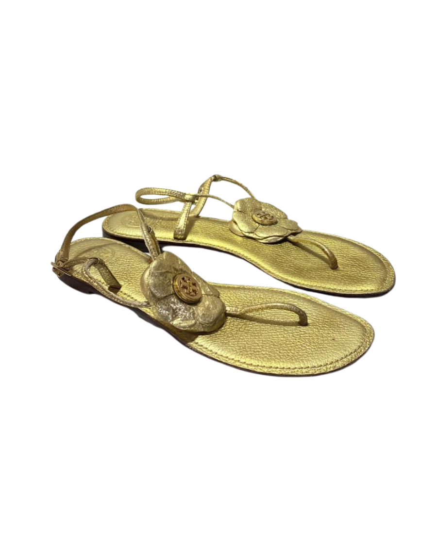 Tory Burch Flat Gold Sandals Tory Burch | Gold 2000000058320 | Ayuchka