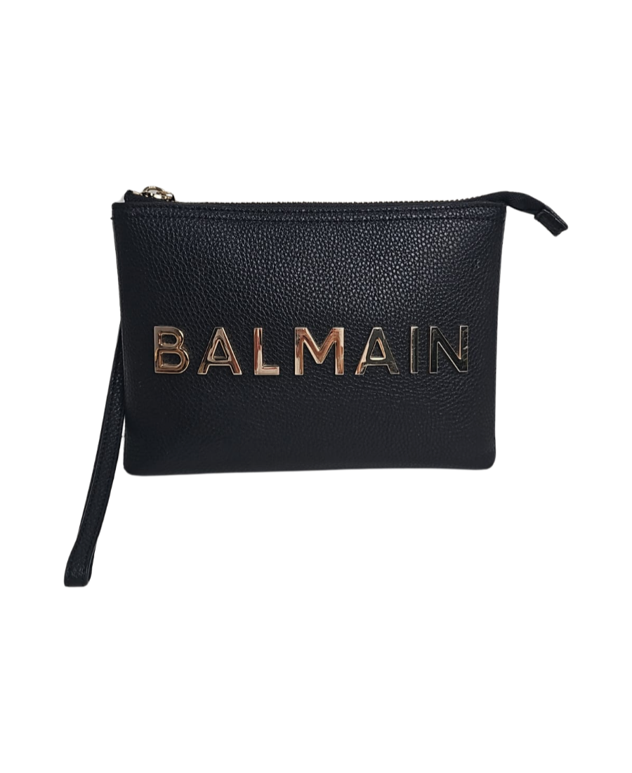 Balmain - Authenticated Clutch Bag - Synthetic Multicolour for Women, Very Good Condition