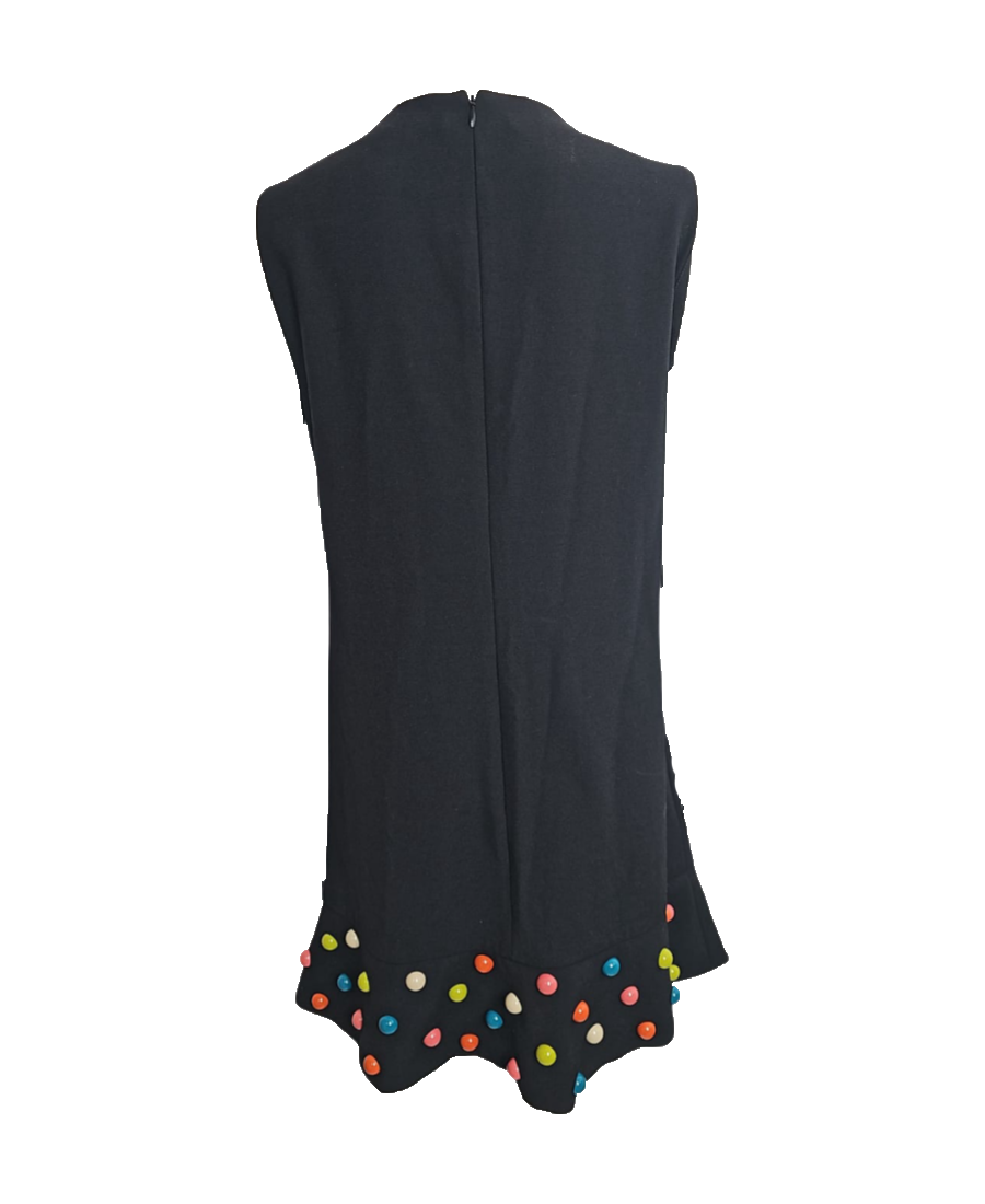 Red Valentino Black Dress with Colorful Studs