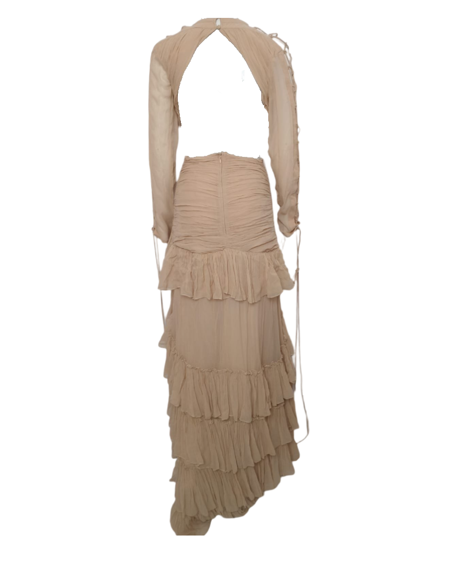 Long Beige Dress with